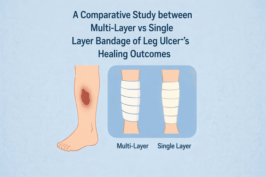 A Comparative Study between Multi-Layer vs Single Layer Bandage of Leg Ulcer's Healing Outcomes