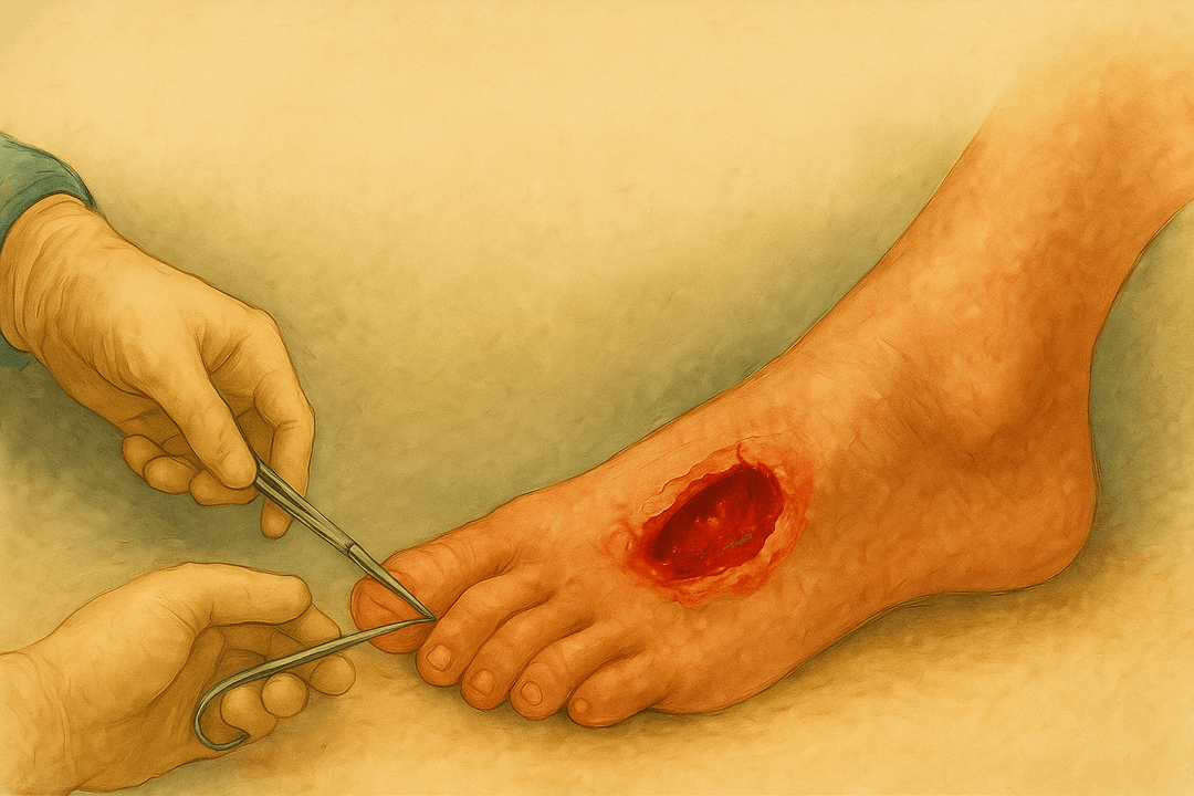 Treatment of chronic, non-healing diabetic foot ulcers